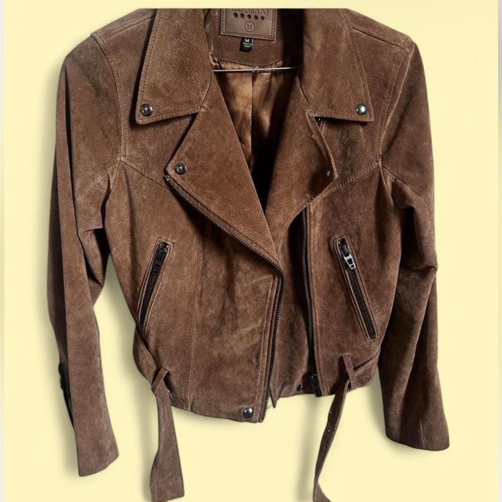 Brown Suede Moto Jacket